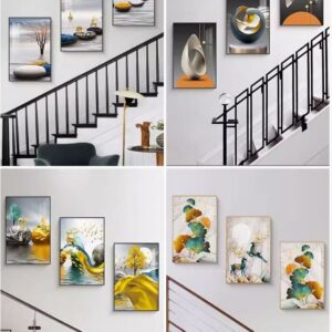 Bộ tranh canvas nghệ thuật trừu tượng (bộ 3 tấm)